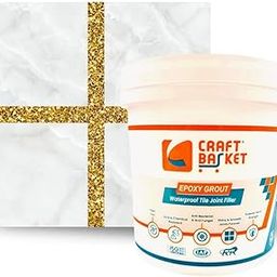 CRAFT BASKET® Luxury Series Bright Gold/Silver/Copper Glitter Epoxy Grout for Tiles, Waterproof, Tiles Gap Filler (Bright Gold Glitter, 250 g)-image-82