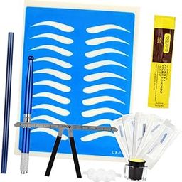 Club Bollywood®Eyebrow Tattoo Microblading Needle Pen Ink Practice Skin Finger Ring Ruler Blue|Health & Beauty | Tattoos & Body Art |1 Piece Practice Skin-image-15