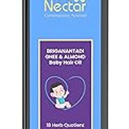 Blue Nectar Ayurvedic Baby Hair Oil with Organic Ghee, Almond Oil, Coconut Oil & Olive Oil for Hair and Scalp (18 Herbs, 200 ml)-image-37