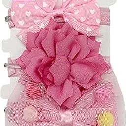 SYGA 3 Pcs Baby Girl Headband Strechable Bow Crown Flower Soft Hairband Suitable For 0-3 Years (Color 5)-image-50