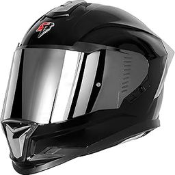 Steelbird SBH-57 Fighter F9 ISI and DOT Certified Full Face Helmet for Men and Women with Inner Silver Sun Shield and Silver Spoiler-image-60