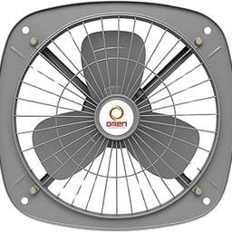Omen Changing Lives 12-Inch High-Speed Exhaust Fan | 2400 RPM | Rust-Resistant Metal Body | 3 Durable Blades | Powerful Airflow | Grey-image-1