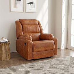 Softland Rhino Single Seater Leatherette Manual Recliner (Brown)-image-67