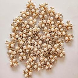 Goonmala Pastable Plastic Beads (50 Pieces), with Pearl and Stone for Rakhi Making, Jewellery Making and Craft Work-picture-19