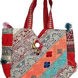 Rajisthani Jaipuri Handicraft Women's Huge Patch Work and Embroidered A Real Banjara Bag (Multicolour)-image-40