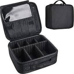 Bitnex Travel Makeups Train Case Makeup Cosmetic Case Organizer Portable Artist Storage Bag with Adjustable Dividers for Cosmetics Makeup Brushes Toiletry Jewelry Digital Accessories-image-59