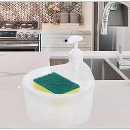 Soap Dispenser/Soap Pump Dispenser and Sponge Holder with 1 Cleaning Sponges for Kitchen|Type -174 for Home and Kitchen-image-84