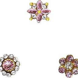 Handcrafted Nose Studs Stick Ons Self Adhesive Non Piercing Nose Studs (NS01-2)-picture-3