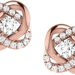 14KT/18KT Yellow/White/Rose Gold Stud Earrings for Women-image-48