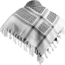 Palestinian Arabic Traditional Scarf for Men Women black and white shemagh head wrap | Muslim Islamic Wear-image-26