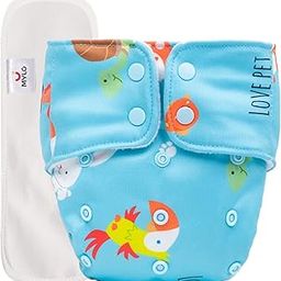 Mylo Leak-Proof Baby Cloth Diaper Combo (1 Diapers + 1 Inserts) | Free Size (3M-3Y) | High Absorption | Quick Dry | Oeko-Tex Certified | Washable - Pet Love-image-93