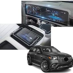 ARMOUR GUARDS Unbreakable Infotainment & Back Armrest Tab Screen Protector Compatible with Mercedes GLS 400d 4MATIC 2022 It's Flexible not a Glass [Transparent]-16