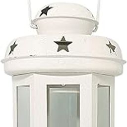 Fashion Bizz Hanging Lantern Decorative Iron 1 - Cup Tealight Holder (White, Pack of 1)-image-2