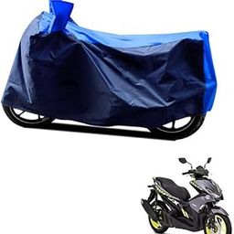 Sneha Sales Premium Two Wheeler Motorcycle Body Cover Compatible for Yamaha Aerox 155 Maxi Water-Resistant | Heavy Duty | Dustproof| UV Protection | Fits All Models | Black-Blue-image-2