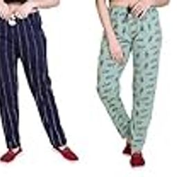Cotton Pyjama Night/Lounge Wear Printed Pyjama/Track pant for Women and Girls-(Combo Pack 2/3/4/5/6) (5XL, 6)-image-41