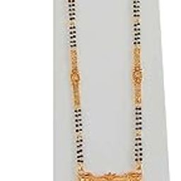 Designer Alloy Gold Long Chain Black Beads Mangal Sutra Tali/Tanmaniya/Nallapusalu/Mangalsutra for Women-image-78