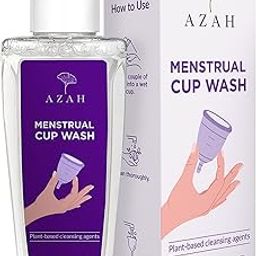 AZAH Menstrual Cup Wash 100 ml | Plant-Based Cleansing Agents | pH Balanced | Clinically Tested | Maintains Cup Hygiene | Anti-Microbial, Removes Blood Stains-image-51