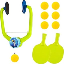 VGRASSP Door Frame Clamping Hanging Table Tennis Trainer Set Toy for Kids with 2 Rackets and 6 Ping Pong Balls - Self Training, Indoor Gaming Toy with Height Adjustable String - Color As Per Stock-image-62