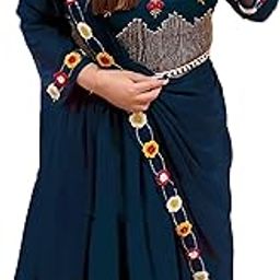 Women's Georgette Embroidery Work Crop Top Lehenga Choli With Dupatta (New-Bridal-Latest-Wedding-Lehenga-Designer-Party-Free)-image-3
