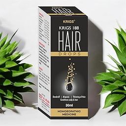 KRIG'S 188 Hair Drops Homeopathic 30ml (Pack of 2 Bottles)-image-80