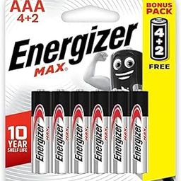 Energizer MAX AAA Primary Alkaline Batteries, Blister Packing (4+2) (E92BP6)-image-61