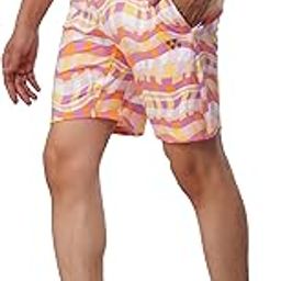 Men's Printed Swim Shorts with Zipped Pocket | Quick-Dry Beachwear Resortwear Swimwear-image-102