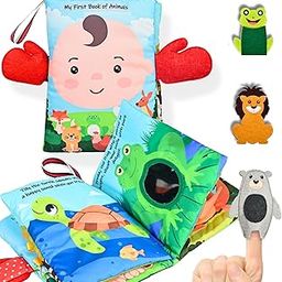 Seraphina Peek-A-Boo First Animal Book - Soft Cloth Book for Baby, Infant & Toddler Toys, Montessori Based Sensory Play, Gifts for Ages 6 Months and Up, Multicolor-11