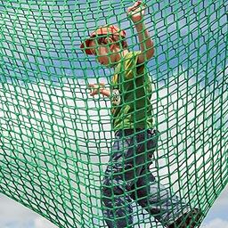 Climbing Net for Kids and Adults - Playground Safety Net - Tree House Accessories (6.5' x 9.8') Green-26