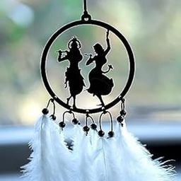 SKYLACE Car Hanging Accessories: Radha Krishna Spiritual Acrylic Decor for Car, Home and Office Desk Décor Accessories-picture-13