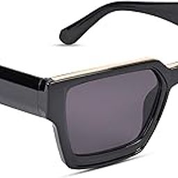 UV Protected Square Men & Women Sunglasses (952MG3669 | Black Lens & Frame)-39