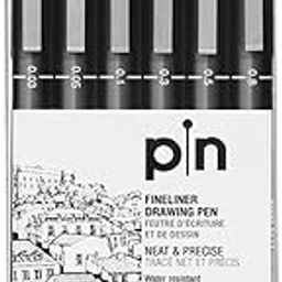 UNI-BALL PIN-200 0.03-0.8mm Fineliner Drawing Pen | Water & Fade Proof Pigment Ink | Ideal For Technical Drawing, Mandala, Calligraphy, Sketching, Anime & DIY Crafts | Black Ink, Pack of 6-29