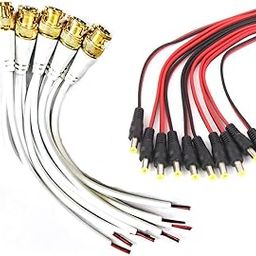 SIA TECHNOLOGY Combo Pack of 20 Pc BNC Connector with 10 Pc DC Power pin for CCTV Camera-12