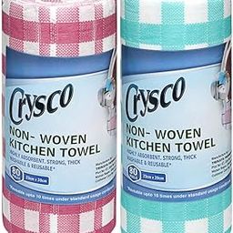 Crysco Non-Woven Reusable & Washable Kitchen Towel Wipes (80 Wipes Per Roll, Pack of 2 Roll, Total 160 Sheets)-image-73