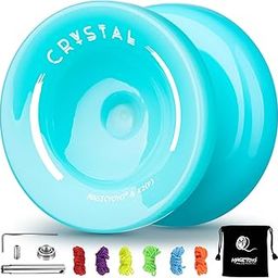 MAGICYOYO K2 Responsive Yoyo for Kids, Professional for Beginners, Dual Purpose With Unresponsive Bearing for Adults/Advanced - 6 Strings, Bag, Bearing Remover (Sky Blue)-image-5