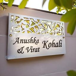 iCreations Customized Name Plate for Home | Personalized Housewarming Gifts & Home Decor | Water Proof Name Plate for House (8x16 inch, White glossy background) (Botanical Bliss)-image-58