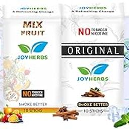 JOYHERBS Herbal Cigarettes 100% Tobacco And Nicotine Free Combo Pack Of Clove, Original, Refreshing Breeze & Mix Fruit Flavour Smoke (10 Sticks Each) Made with Ayurvedic Herbs(Tobacco Alternatives)-image-81
