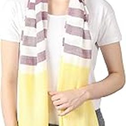 Women'S Stole/Scarf Colour- Yellow & Purple Stylish 100% Soft Cotton Ethnic Scarves Pack Of 1 ST-08, Female-34