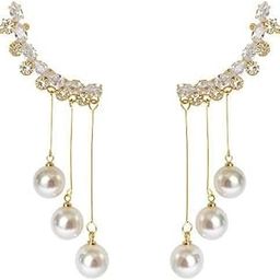 Stylish Korean Zircon Studded Earrings For Women And Girls 2Pcs/Set-image-4