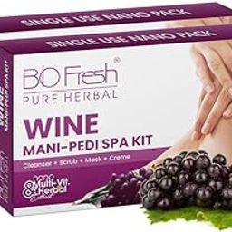 BIOFRESH Wine & Rose Manicure Pedicure Spa Kit Set - Hands & Foot Care Pampering Spa Pack One Step Manicure/Pedicure Foot Mask Combo Set-11