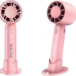 coku T-10 Handheld Mini Fan, Portable USB Rechargeable Fan With Base - 3 Speed Powerful & Quiet Personal Cooling Blower for Travel/Makeup/Outdoor, Cute Gifts for Women, Girl, Men (Pink)-picture-23