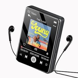MP3 Player with Bluetooth 32GB Portable MP3 Players with 2.4" Full Touch Screen,Portable Digital Music Player with Speaker,FM Radio,Line Recording,HiFi Lossless Sound,Support up to 128GB-0