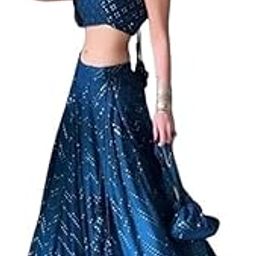 ZAALIMA FASHION Embroidered Semi Stitched Lehenga Choli Dupatta set with unstiched blouse piece and Flare Lehenga choli-image-31