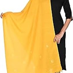 Handwoven Cotton Stole | Soft Lightweight Natural Cotton Wrap for Women | Breathable Everyday Shawl | Elegant Comfortable Layer | Plain Weave | Yellow (Pack of 2)-picture-19