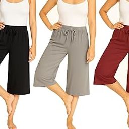 Women's 3/4 Capri,Loose Fit Capris-image-69