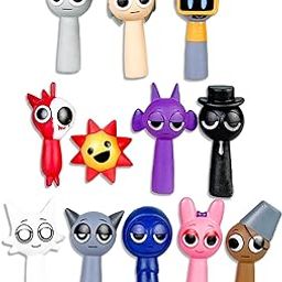 CartHome 12 PCS Toy Figures, Small Action Figures Gaming Action Figures Suitable Sensory Stimulation Color Recognition Grasping Training Play Travel Entertainment-image-13