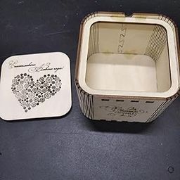 Handcrafted Wooden Storage Box with Lid | Laser Engraved Design | 10x10x10 cm | Ideal for Gifts, Decor & Keepsakes-image-64