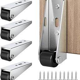 CoolShef 4Pcs Small Caster Wheel for Furniture, Heavy-Duty Metal Side Mount Wheels for Wooden Doors, Quiet & Smooth Rollers for Yard Fence (2.68 inches)-32