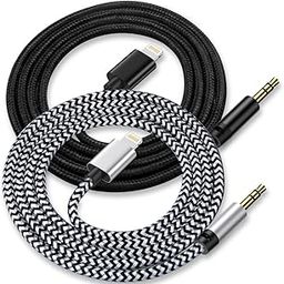 Aux Cord for iPhone, [2Pack/3.3ft] iPhone 3.5mm headphone Jack Aux Cord Lightning to Aux Audio Cable for Car Home Stereo Speaker Headphone Compatible with iPhone 14 13 12 11 Pro Max Mini XR XS 8 iPad-30