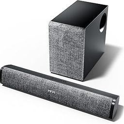 Mivi Fort Q48 Soundbar with subwoofer, 48 Watts, 2.1 Channel with 2 in-Build Full-Range Speakers and an External subwoofer, Multiple Input Modes, Made in India soundbar for TV-20