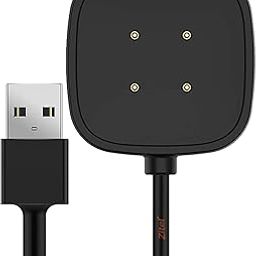 Zitel® Charger Dock Cable Compatible with Fitbit Versa 4 / Sense 2 (NOT for Versa 1 / Versa 2 / Versa 3) - Black-1